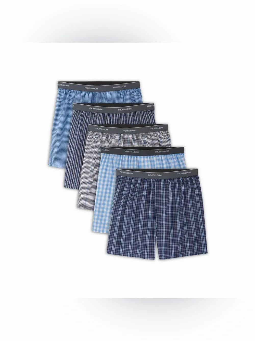 Fruit of the Loom Men's Prints & Stripes Boxer Shorts, 5-Pack - Picture 1 of 2